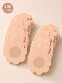 2/100pcs Disposable Nipple Covers, Self-Adhesive Invisible Seamless Concealment Patches, Soft And Comfortable, Suitable For Dresses And Tops - Multicolor - View 9