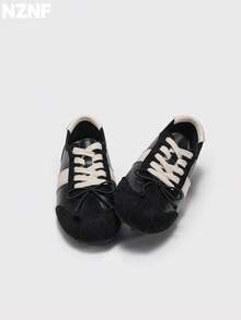 NZNF Premium Flat German Training Shoes For Women, New Autumn Versatile Sneakers To Match With Skirts - Black - View 4
