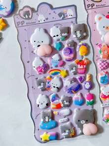 3D Butt 3D Kids Decals - Squishy Animals (Rabbit, Bear), Handmade Decor For Phone Case - Multicolor - View 15
