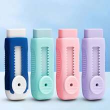 3pcs Macaron Color Retractable Erasers, Ergonomic Handle - Macaron Art Design, Suitable For Exams, Writing And Drawing - High Quality Student And Artist Erasers, Exam Correction Tool, Retractable Mechanism, Smooth Use - Sets - View 11