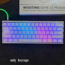Keycaps Kristal Jelly Putih 132 Tombol dengan Cetakan Samping, Bahan ABS+PC, Profil MDA, RGB, Kompatibel dengan Keyboard Mekanik 61/64/68/75/84/87/98/104/108 Tombol, Kompatibel dengan Switch Cherry/Gateron MX, Kualitas Tinggi, Tahan Aus, Tidak Pudar, Tidak Berminyak, Cocok untuk Hadiah dan Penggunaan Pribadi, Keycaps Hot-Swappable, Keycaps Personalisasi yang Sangat Menarik, DIY Keyboard, Keycaps Kustom, Pencocokan Desktop, Keycaps yang Disesuaikan, Set Keycaps, Keycaps Gaming, Aksesoris Keyboard, Keycaps Lucu - View 7