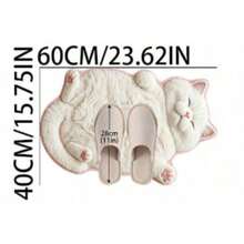 1pc Healing Super Cute Realistic White Cat Belly Flip Bedroom Art Rug, Personalized Aesthetic Style Decorative Carpet, Bedroom Bedside Vanity Living Room Plush Asymmetrical Large Rug, Ins Style Space Aesthetic Atmosphere Blanket, Dopamine Milky White Cute Cat Pet Lover Home Decor Accent, Large Area Rug, Carpet, Mat, Home Decor, Area Rug, Casual Blanket, Asymmetrical Large Rug, Bedroom Large Rug, Machine Washable Rug - Multicolor - View 15