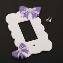 1PC 3D Printed High-Quality Plastic Multi-Color Bow Switch Plate, Wavy Edge Wall Switch Decorative Panel, Cozy Home Decor Switch Plate Suitable For Home Room Atmosphere Decoration Scenes - Multicolor - View 12