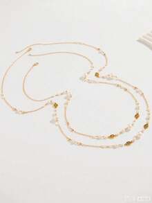 1pc/Set French Fashion Long Necklace, Women's Party Accessory, Elegant Jewelry - Long Necklace - View 3