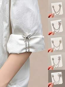 Kẹp may đa năng dễ thương, phù hợp để điều chỉnh ống quần hoặc dùng làm khóa nam châm, lý tưởng để lên gấu áo và quần, tùy chọn kèm nút trang trí dễ thương cho quần jeans và kẹp cổ tay, phụ kiện thời trang - Nhiều màu - Xem 1
