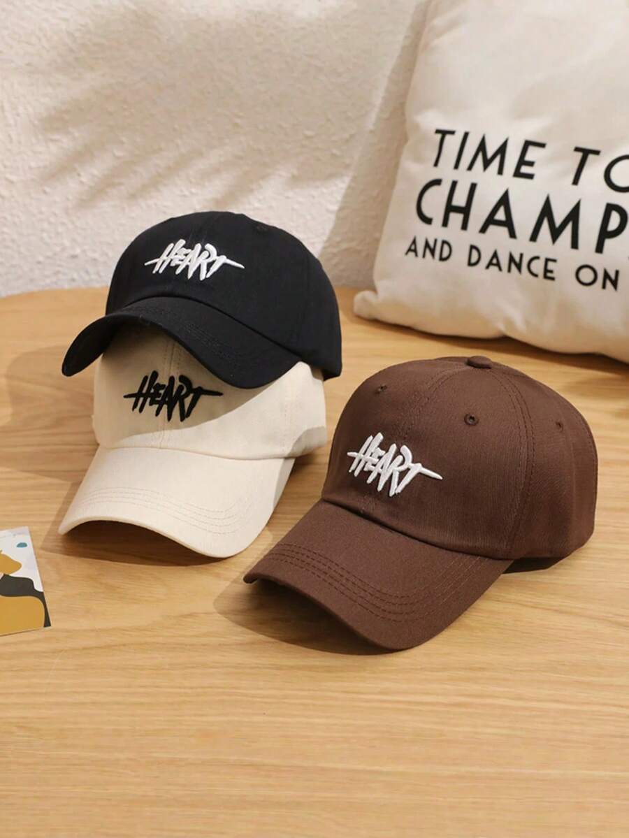 Letter Embroidered Baseball Cap, Multi-Color Soft Top Duck Bill Hat, Unisex Casual Outdoor Travel Daily Versatile Sun Protection Hat