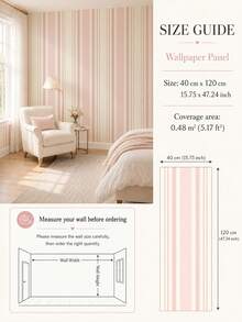 SUPSTICKER Matching Floral & Stripe Peel And Stick Wallpaper Collection, Self-Adhesive Removable Wallpaper For Living Room, Bedroom & Entryway, Choose Your Pattern - 1PC - View 26