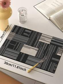 1pc Modern Geometric Patchwork Line Pattern 3.5mm Cuttable Kitchen Rug, Absorbent And Wear-Resistant, Suitable For Entrance Mat, Indoor/Outdoor Door Mat, Kitchen, Bathroom, Living Room, Hallway, Garden, Bathroom Mat - Multicolor - View 17