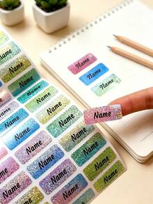 Personalized Waterproof Colorful Stickers, Letter Stickers, Suitable For Water Bottles, Office Supplies, Laptops And More. Add Personalized Elements To Your Living Space! Back To School Essential! - Multicolor - View 3