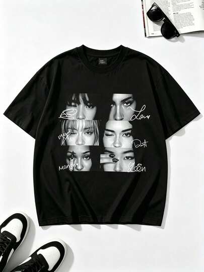 Grafisches T-Shirt mit bequemen und farbenfrohen Katzenaugen, - Vintage-T-Shirt mit den charakteristischen Katzenaugen von Chaos Beautiful, Merchand