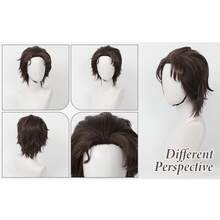 Yewell Dark Brown Wig Cosplay Wig Role-Playing Headgear Daily Series Japanese Cosplay Headgear Series Multi-Style Interpretation Of Cartoon Anime Suitable For Private Parties Daily Role-Playing Halloween - Chocolate Brown - View 7