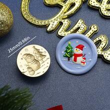 Christmas Series Embossed Pattern Wax Seal Stamp Copper Head 1pc - Perfect For Love Letters, Invitations, Holiday Cards, Diary Scrapbooking Decorations, DIY Crafts, Christmas, Christmas Eve - Christmas Series Stamp/1Pcs - View 7
