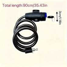 1pc Large Portable Anti-Theft Security Metal Bicycle Key Ring Lock, Practical Sports Style Circular Lock Body Key Opening Structure Locking Anti-Theft Protection Vehicle Lock Accessory, Suitable For Electric Scooter, Electric Bike, Motorcycle, Mountain Bike Travel, Outdoor Commute - Bicycle Lock - View 8