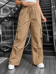 Plus Size Pants - Khaki - View 3