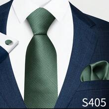 AlanKing Solid Color Men's Tie, Pocket Square, Cufflinks 3-Piece Set, Essential Accessories For Business Attire And Formal Occasions - Multicolor - View 18