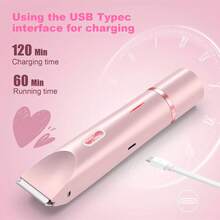 AXH 2-In-1 Women's Electric Shaver, Painless Bikini Trimmer, Waterproof & Detachable Head For Women's Intimate Area - Multicolor - View 5