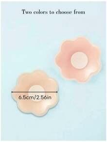2pcs/10pcs Invisible Bra Pads, Flower Design, Soft Silicone Invisible Design, Comes With Blue Christmas Style Jar, Suitable For Daily Wear, Travel, Party, Pool, Home And Formal Occasions, Suitable For Backless Sleeveless Evening Gowns, Daily Wedding Dresses And Matching Accessories - Multi-color - View 2
