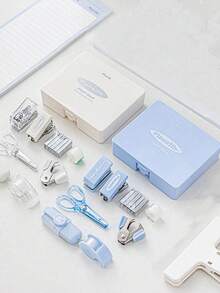 Bộ 4 món dụng cụ học tập và làm việc di động cực thu hút, đa năng, tăng hiệu suất học tập và làm việc, dễ mang theo và sử dụng, phối màu tươi mới, đẹp mắt và tiện dụng - 1 bộ - Xem 12