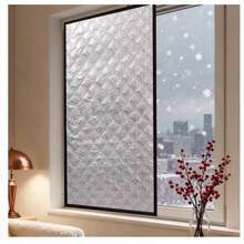 1pc Easy Detachable Hook & Loop Self-Adhesive Padded Window Door Curtain, Summer Heat Insulation UV Protection Blackout Sunshade For Bedroom Living Room, Winter Warmth Soundproof Thermal Curtain, Multiple Sizes Available - Silver Thermal Curtain - View 2