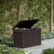 Outdoor Storage Box, Cabinet, And Shelf - 190L + Brown - View 4