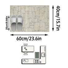 1PC Light Gray Mottled Dot Geometric Long Strip Carpet, Modern Wabi-Sabi Style Faux Cashmere Rectangular Asymmetrical Dotted Wave Machine Washable Runner Rug, Suitable For Living Room, Hallway, Corridor, Bedside, Home Decor - Multicolor - View 13
