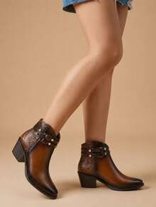 Women Ankle Boots & Booties - Camel - View 4