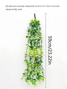 1/2 Peças Plantas Artificiais Penduradas, Decoração de Vasos Pendurados na Parede, Adequado para Uso Interno, Externo, Decoração de Prateleira da Sala de Estar, Decoração Doméstica, Decoração de Quarto, Decoração de Jardim, Decoração de Parede - Eucalipto - Visão 7