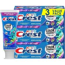 Crest Advanced Kid's Fluoride Toothpaste, Bubblegum Flavor, 4.2 Oz, 3 Count, Color-Changing Anticavity Toothpaste - Flavor Name default - View 3