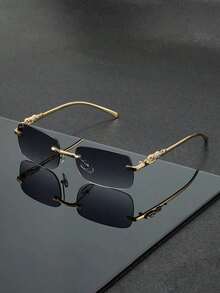 [HOYNI] Brand Design Fashion Rimless High-End Eyewear, Suitable For All Seasons, Elegant High-End Unisex Glasses, Fashion Gift - Fashion Accessory - Multicolor - View 9