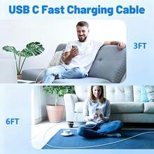 FCV Cable de datos USB C a Lightning Tipo C Carga rápida Compatible con IPhone 14/14 Pro/14 Pro Max/13/13 Pro/12/12 Pro/11/11 Pro/XR/XS/X/8/8 Plus/ - Ver 6