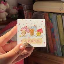 Kawaii Mini Square Notepad, Cute Cartoon Bear Animal Printed Memo Pad, Portable Pocket Sticky Notes, DIY Scrapbooking Journal Decor - Multicolor - View 2