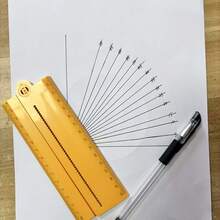 Portable Multi-Function Ruler, Replaces Straight Ruler, Angle Ruler, Compass For Drawing Arcs And Parallel Lines, Measuring Thickness And Font Size, Foldable Design, Precise Scale, Suitable For Woodworking, Flooring Installation, Construction Layout, Essential For Home Toolbox - A - View 7
