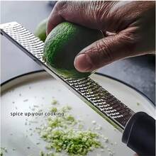 1Pc Multifunctional Stainless Steel Manual Grater, Kitchen Zester Tool For Lemon, Cheese, Ginger, Garlic And Vegetables, Practical Home Kitchen Gadget - View 4