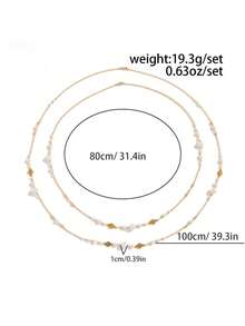 1pc/Set French Fashion Long Necklace, Women's Party Accessory, Elegant Jewelry - Long Necklace - View 8