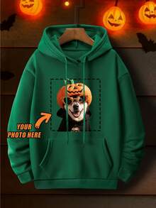 Custom Women's Hoodie For Fall/Winter/Spring. Upload Your Picture & Text To Design A Unique Creative Top. - Green - View 1