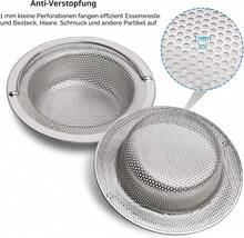 2-Pack Stainless Steel Sink Strainers With Handle, Anti-Clog Drain Filter For Kitchen, 11 X 7.5 X 2 Cm - 2pcs - View 5