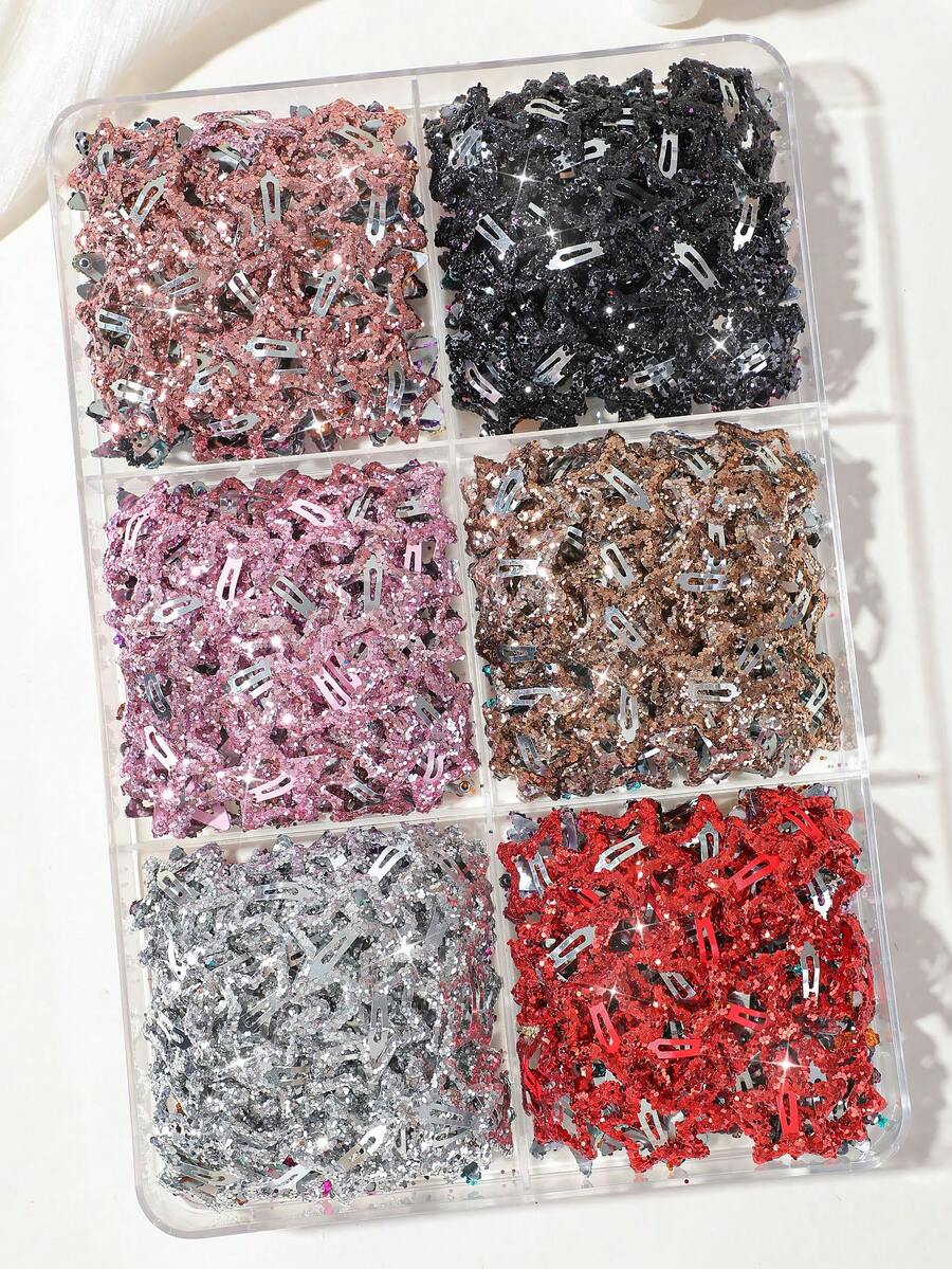 60/30/5 cái kẹp tóc mái nhiều màu đính sequin BB cho bé gái, phụ kiện tóc gồm dây buộc tóc co giãn cao bền không gây hư tóc, băng đô tóc, dây chun nhỏ ngọt ngào đa năng dùng hàng ngày - Nhiều màu - Xem 1