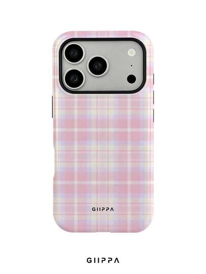 GIIPPA 1 pieza Funda de teléfono con diseño de patrón a cuadros rosa para Phone 17 Pro Max, compatible con Phone 16 Pro Max, 15 Pro Max, 14 Pro Max, funda de teléfono de moda de alta gama estilo coreano y divertida, compatible con 11/12/13/14/15/16 Pro Max Plus, diseño elegante adecuado para hombres y mujeres, ¡regalo perfecto para novia en Navidad, Día de San Valentín, Pascua, temporada de bodas y cumpleaños!