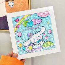 Sanrio Cartoon Diamond Art Kit, Hello Kitty Kuromi Cinnamoroll Shaped Diamond Mosaic, Rhinestone Art Picture, Diamond Art Craft, Home Decor, Gift (Unframed) - Multicolor - View 11