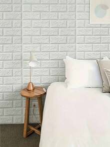 50pcs 3D Brick Pattern XPE Foam Self-Adhesive Waterproof Moisture-Proof Ceiling Stickers, Easy To Apply And Remove, Easy To Clean And Cut, Suitable For Kitchen, Living Room, Bathroom, Hallway, 3mm Thick - Multi-color - View 4