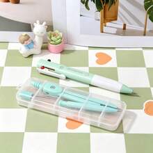 Bộ compa phối màu mới kèm ngòi thay thế, dụng cụ vẽ toán học cho học sinh tiểu học và trung học, kèm bút gel bấm 3 màu đầu đạn 0.5mm nhanh khô - Nhiều màu - Xem 9