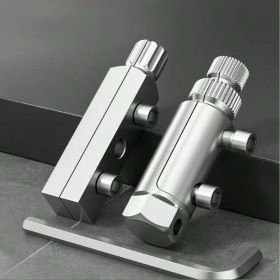 1Set Faucet Angle Valve Broken Screw Extractor, Adjustable Metal Tube Breaker Removal Tool, Professional Pipe Repair Extractor Set, Effectively Tackles Stuck Threads And Stripped Screws, Easy Out Tool For Damaged Faucet, Water Pipe & Bolt Removal