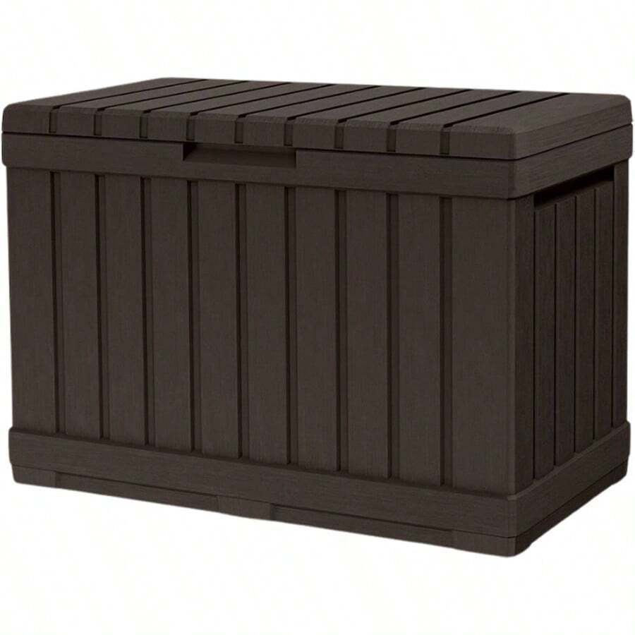 Outdoor Storage Box, Cabinet, And Shelf - 190L + Brown - View 1