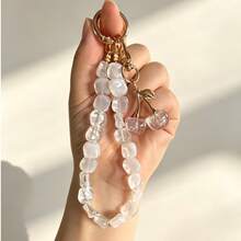 Cherry Car Keychain, Asymmetrical Square Twisted Bead Car Key Chain, Outdoor Anti-Loss Keychain, Small Gift For Others - A - View 16