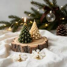 1pc Christmas Tree Candle Decoration Mold, DIY Clay Mold, Christmas Gifts, Suitable For Making Drip-Style Plaster Candles, Aromatherapy Products, Christmas Decor, Silicone Mold - Multicolor - View 6