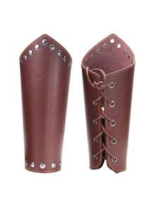 1/2/3pcs Medieval No-Hole Belt & Wrist Guard Set, Vintage Cosplay Costume Accessories For Halloween - Multicolor - View 8