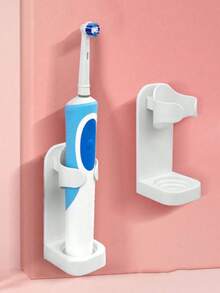 1/2/4pcs No-Drill Electric Toothbrush Holder, Wall-Mounted Toothbrush Rack, Bathroom Toothbrush Organizer, Toothbrush Storage Rack, Home Bathroom Decor, Autumn Back To School Decor, Suitable For 90% Of Electric Toothbrushes, Easy Installation, Bathroom Gadget, Bathroom Accessory, Home Supplies - Multicolor - View 3