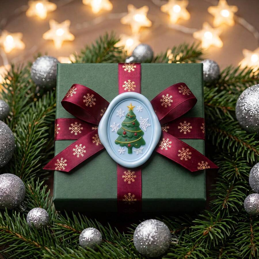 Christmas Series Embossed Pattern Wax Seal Stamp Copper Head 1pc - Perfect For Love Letters, Invitations, Holiday Cards, Diary Scrapbooking Decorations, DIY Crafts, Christmas, Christmas Eve - Christmas Series Stamp/1Pcs - View 1
