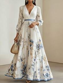 Women Long Dresses - Ivory White - View 1