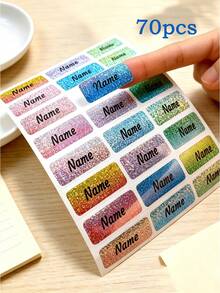 Personalized Waterproof Colorful Stickers, Letter Stickers, Suitable For Water Bottles, Office Supplies, Laptops And More. Add Personalized Elements To Your Living Space! Back To School Essential! - Multicolor - View 13